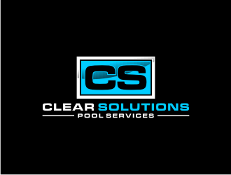 Clear Solutions Pool Services logo design by bricton