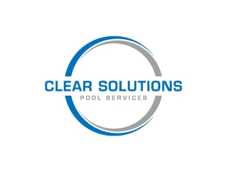 Clear Solutions Pool Services logo design by BrainStorming