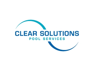 Clear Solutions Pool Services logo design by BrainStorming