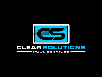 Clear Solutions Pool Services logo design by bricton