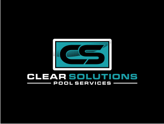 Clear Solutions Pool Services logo design by bricton