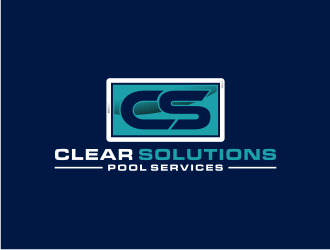 Clear Solutions Pool Services logo design by bricton