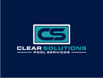 Clear Solutions Pool Services logo design by bricton