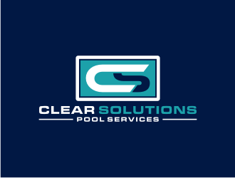 Clear Solutions Pool Services logo design by bricton
