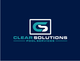 Clear Solutions Pool Services logo design by bricton