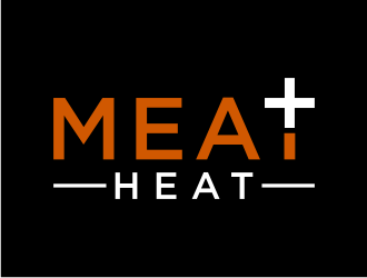 Meat [plus sign] Heat  logo design by puthreeone