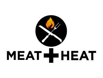 Meat [plus sign] Heat  logo design by twomindz