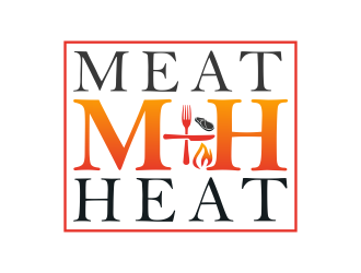 Meat [plus sign] Heat  logo design by Mahrein