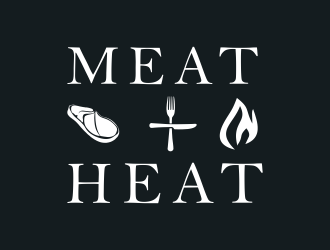 Meat [plus sign] Heat  logo design by Mahrein