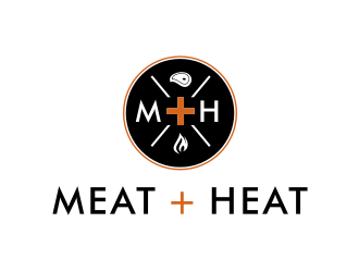 Meat [plus sign] Heat  logo design by johana