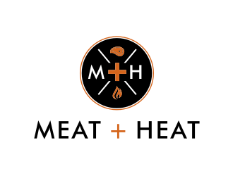 Meat [plus sign] Heat  logo design by johana