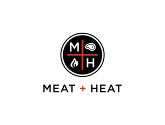 Meat [plus sign] Heat  logo design by uptogood