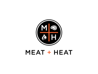Meat [plus sign] Heat  logo design by uptogood