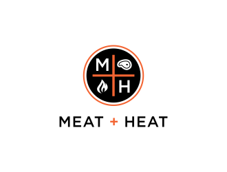 Meat [plus sign] Heat  logo design by uptogood