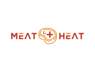 Meat [plus sign] Heat  logo design by BlessedArt