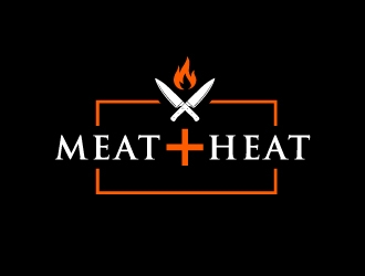 Meat [plus sign] Heat  logo design by BrainStorming