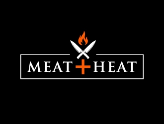 Meat [plus sign] Heat  logo design by BrainStorming
