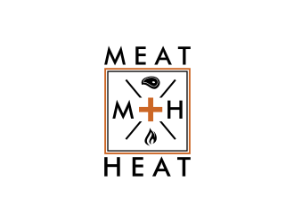 Meat [plus sign] Heat  logo design by johana