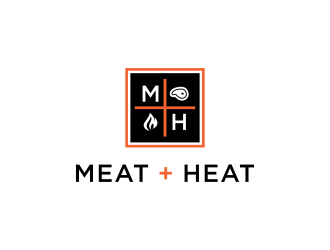 Meat [plus sign] Heat  logo design by uptogood