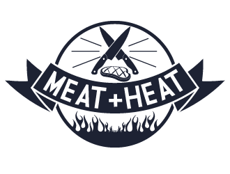 Meat [plus sign] Heat  logo design by axel182
