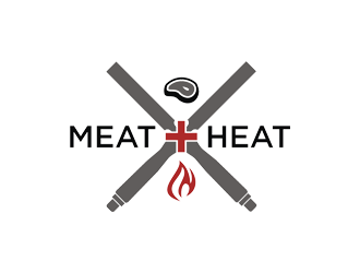 Meat [plus sign] Heat  logo design by bomie