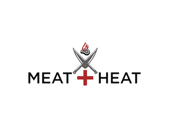 Meat [plus sign] Heat  logo design by bomie