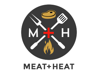 Meat [plus sign] Heat  logo design by aldesign