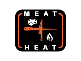 Meat [plus sign] Heat  logo design by MUSANG