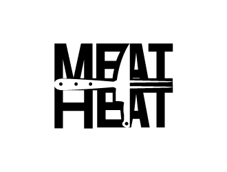 Meat [plus sign] Heat  logo design by MUSANG