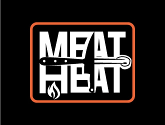 Meat [plus sign] Heat  logo design by MUSANG