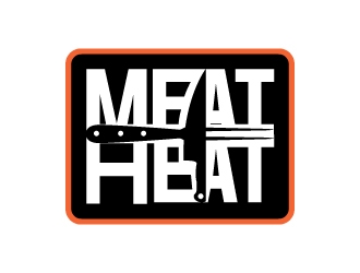 Meat [plus sign] Heat  logo design by MUSANG