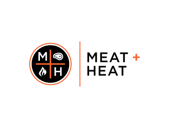 Meat [plus sign] Heat  logo design by uptogood