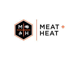 Meat [plus sign] Heat  logo design by uptogood