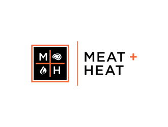 Meat [plus sign] Heat  logo design by uptogood