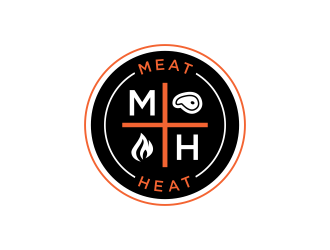 Meat [plus sign] Heat  logo design by uptogood
