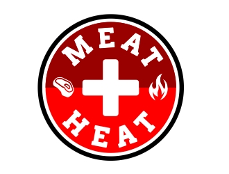 Meat [plus sign] Heat  logo design by aura