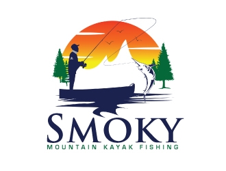 Smoky Mountain Kayak Fishing logo design by AamirKhan