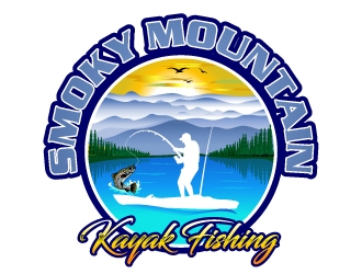 Smoky Mountain Kayak Fishing logo design by uttam