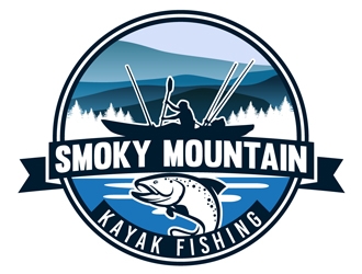Smoky Mountain Kayak Fishing logo design by DreamLogoDesign