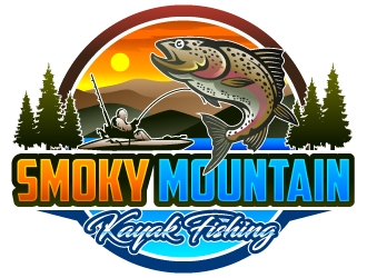 Smoky Mountain Kayak Fishing logo design by Suvendu