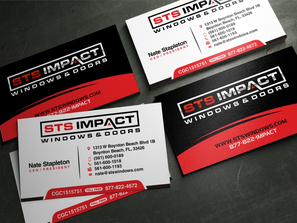 STS Windows & Doors logo design by Realistis