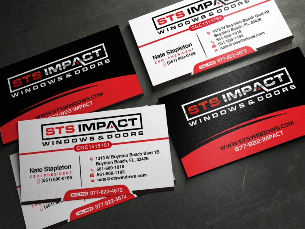 STS Windows & Doors logo design by Realistis