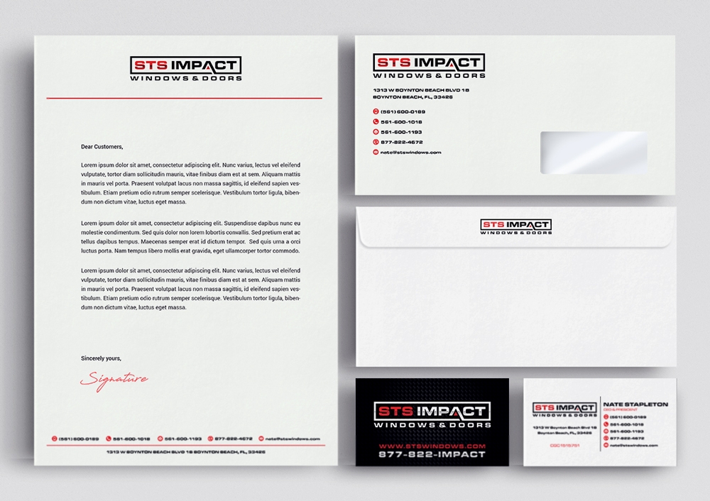 STS Windows & Doors logo design by KHAI