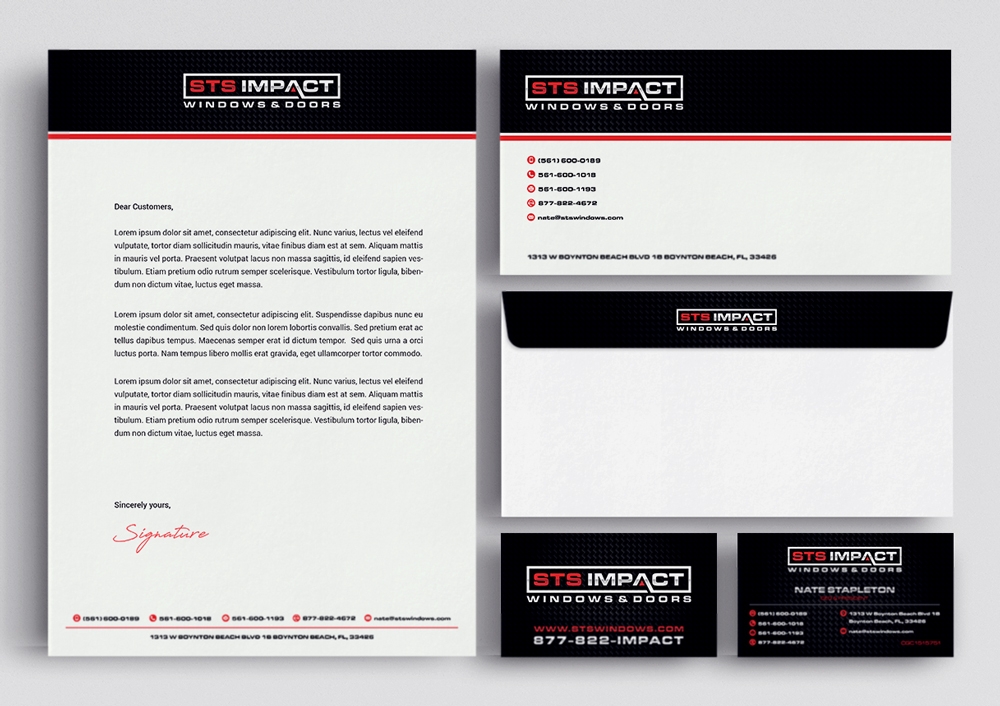 STS Windows & Doors logo design by KHAI