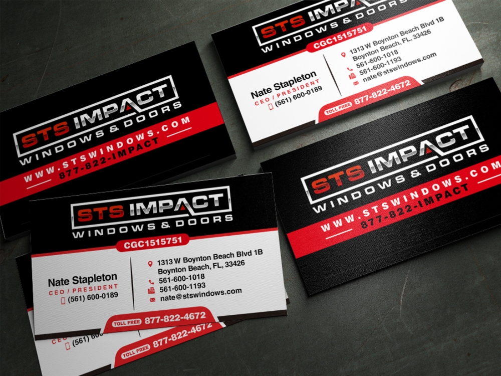 STS Windows & Doors logo design by Realistis