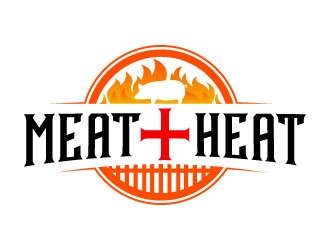 Meat [plus sign] Heat  logo design by daywalker