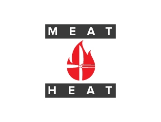 Meat [plus sign] Heat  logo design by sanu