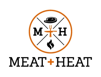 Meat [plus sign] Heat  logo design by jaize