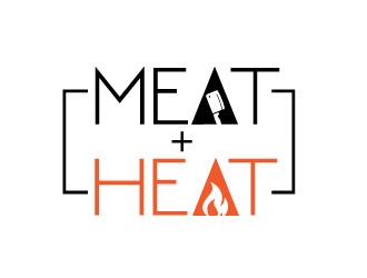 Meat [plus sign] Heat  logo design by Conception