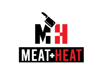 Meat [plus sign] Heat  logo design by Conception